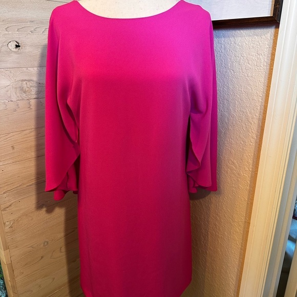 Giani Bini Barbie pink oversized XS mini lined dress‎ flowy sleeves - Picture 3 of 10